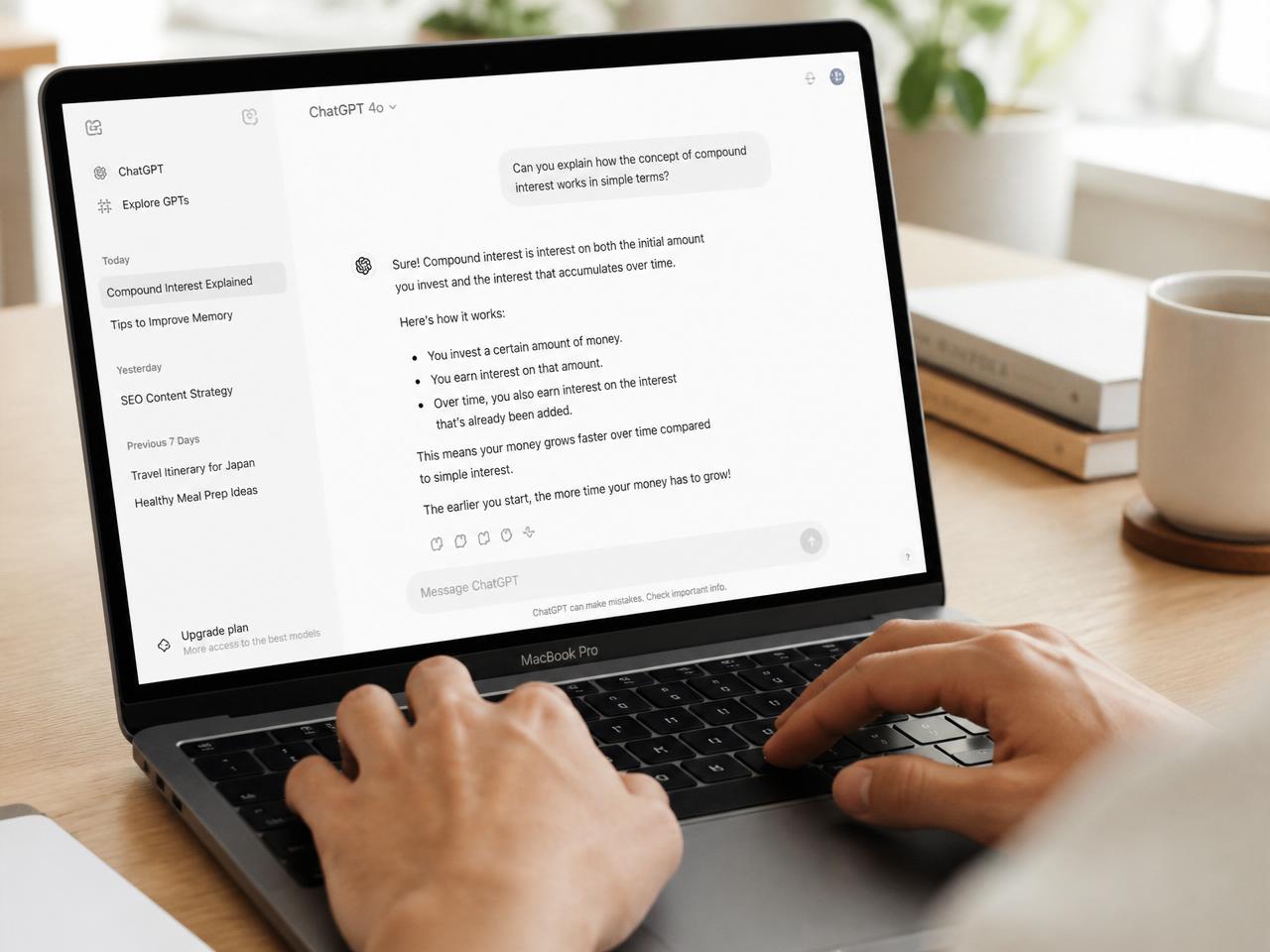 ChatGPT-Oberfläche im Browser