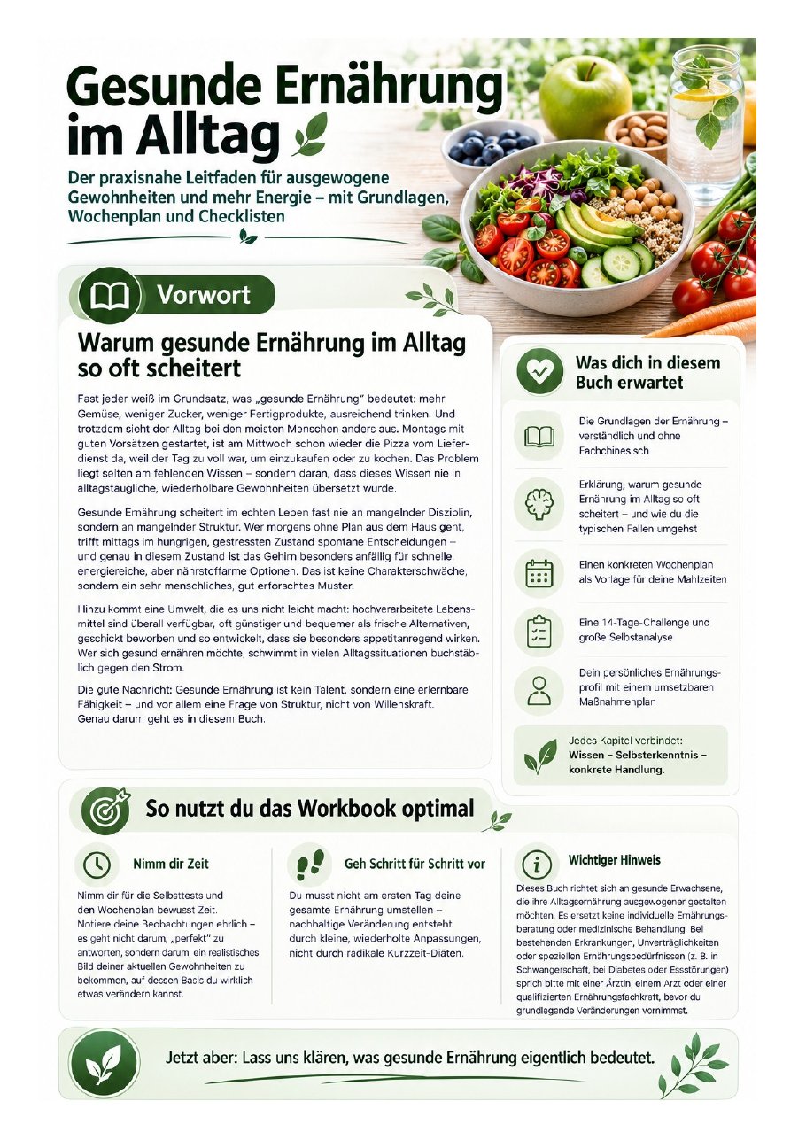 Cover: Gesunde Ernährung im Alltag