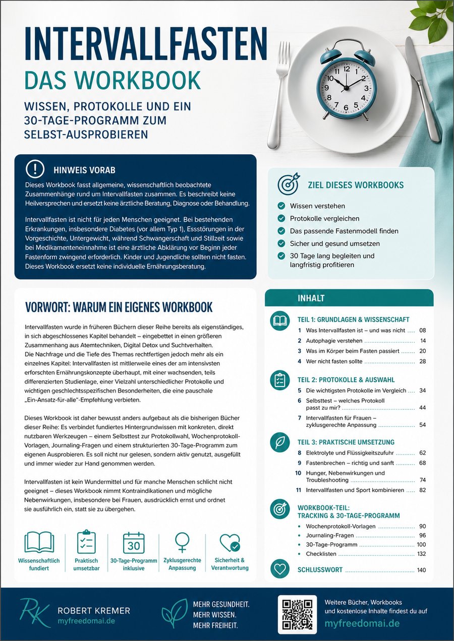 Cover: Intervallfasten – Das Workbook