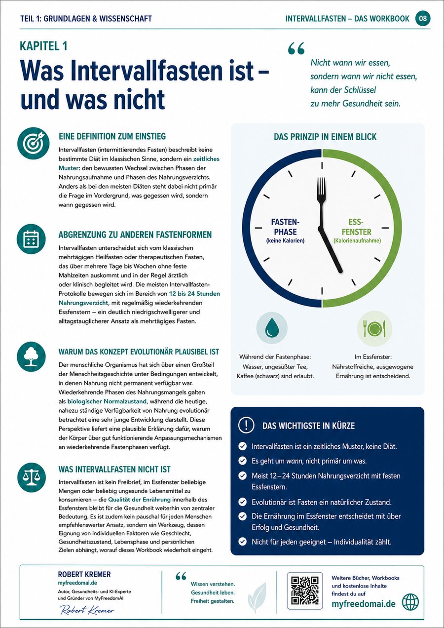 Vorschau Seite 2 – Intervallfasten Workbook
